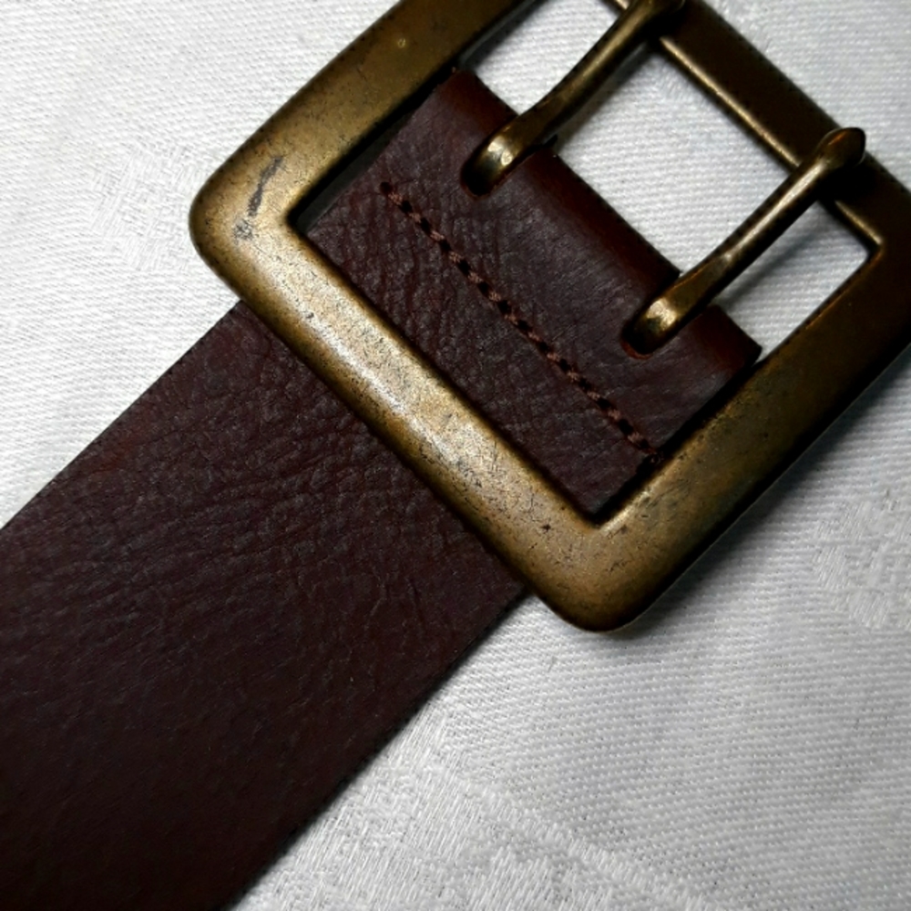 No Name mens brown cowhide leather belt. Mint condition. Size 43